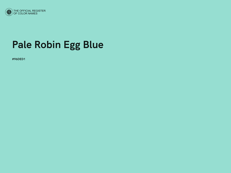 #96DED1 - Pale Robin Egg Blue color image