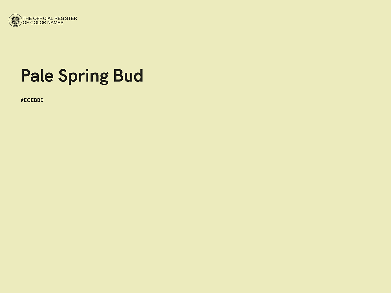 #ECEBBD - Pale Spring Bud color image
