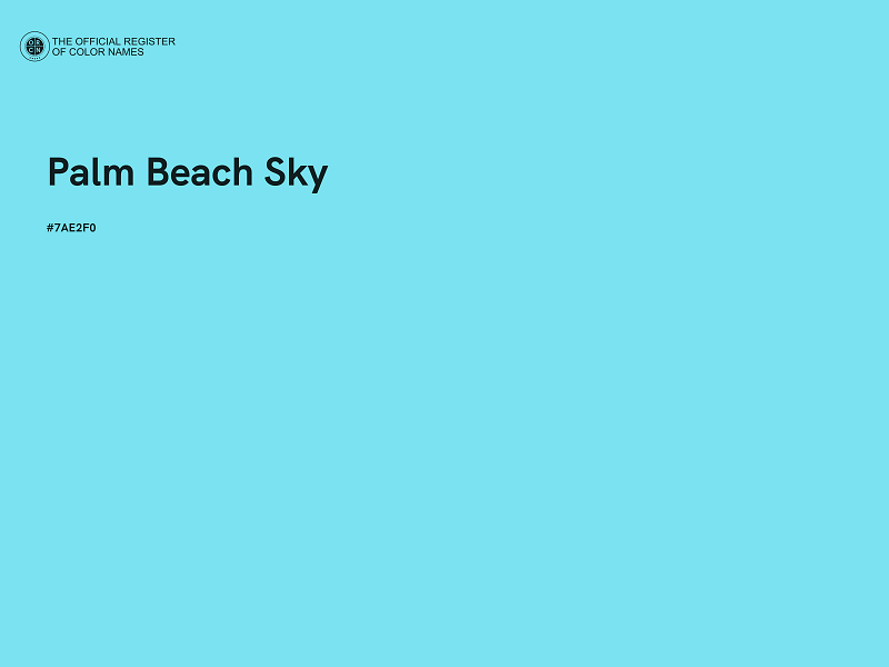 #7AE2F0 - Palm Beach Sky color image
