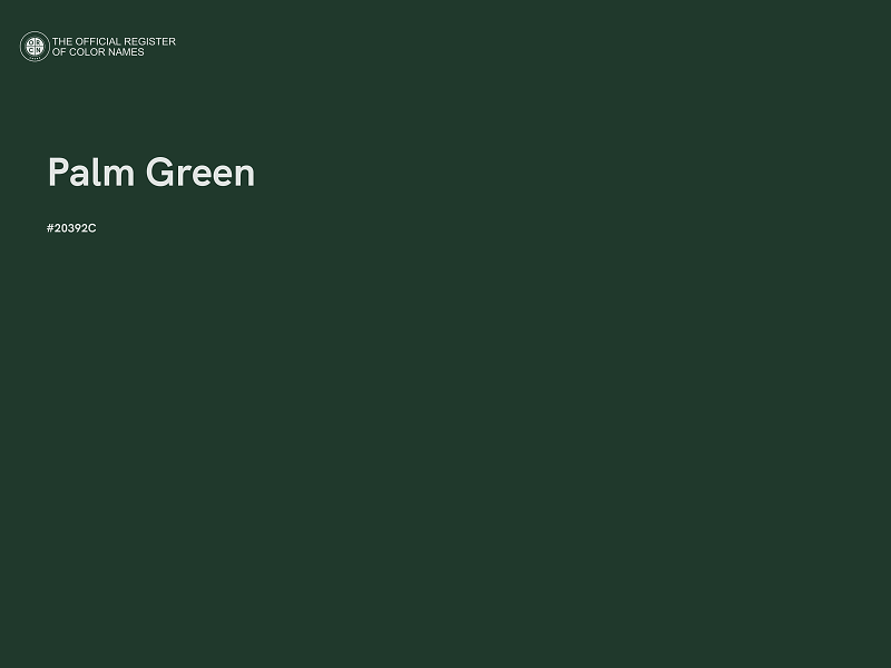 #20392C - Palm Green color image