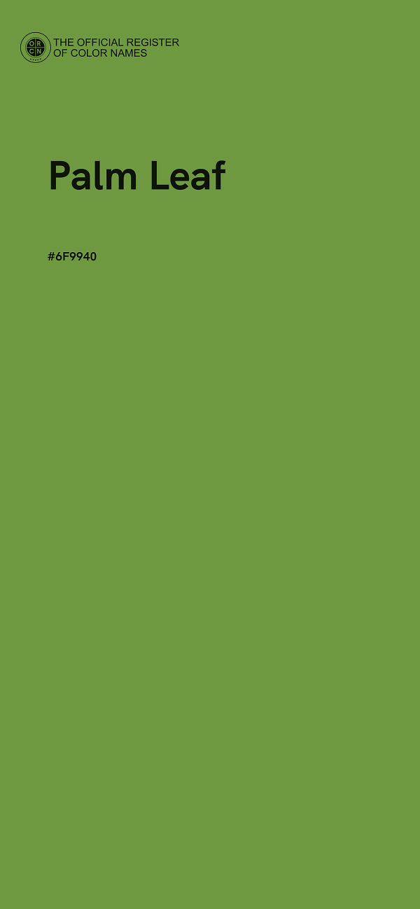#6F9940 - Palm Leaf color image