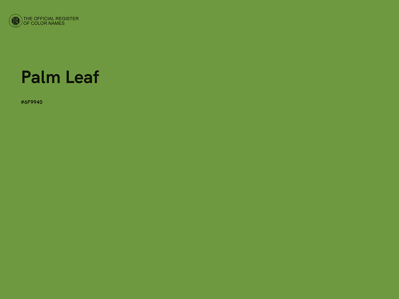 #6F9940 - Palm Leaf color image
