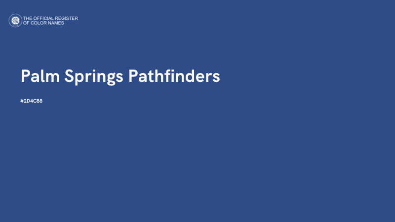 #2D4C88 - Palm Springs Pathfinders color image