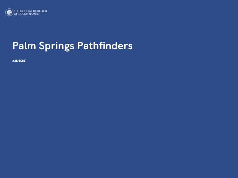 #2D4C88 - Palm Springs Pathfinders color image