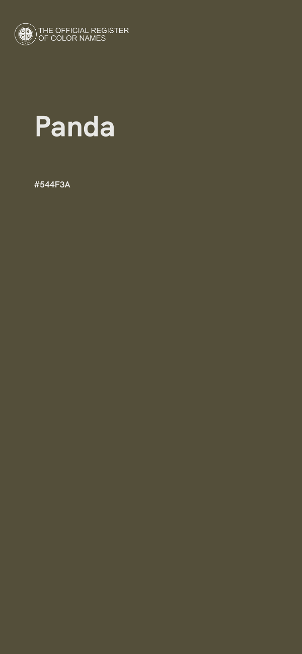#544F3A - Panda color image