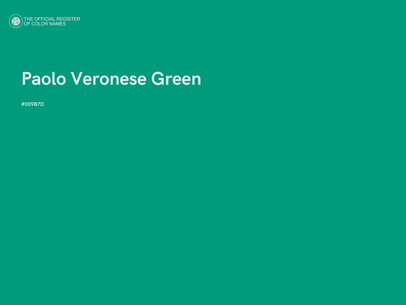 #009B7D - Paolo Veronese Green color image