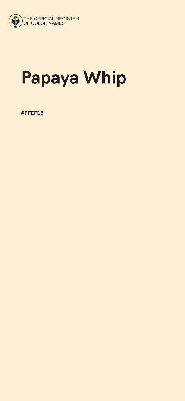 #FFEFD5 - Papaya Whip color image