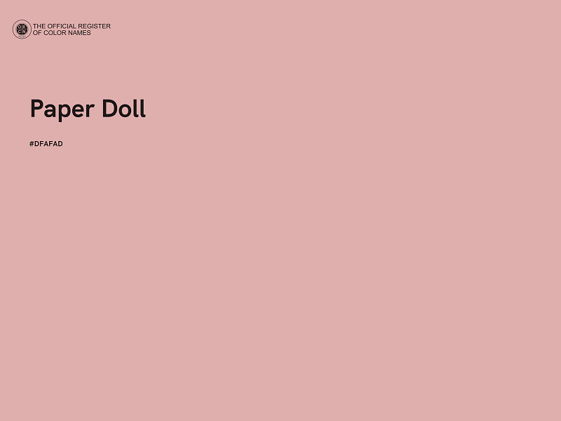 #DFAFAD - Paper Doll color image