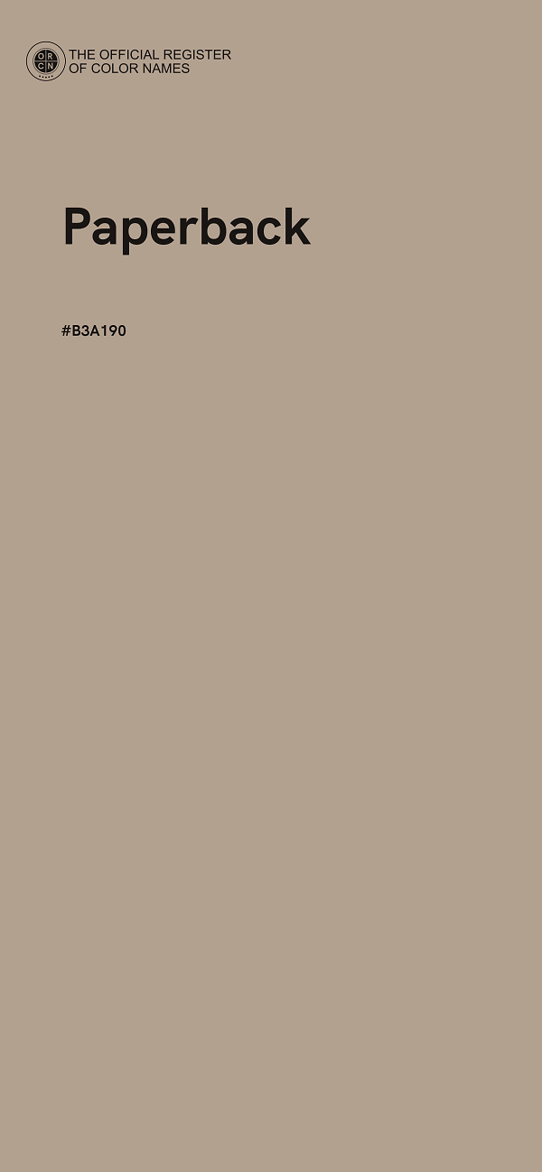 #B3A190 - Paperback color image