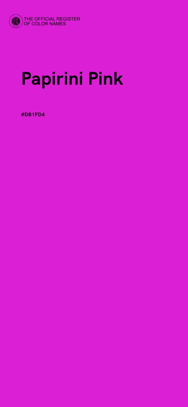 #DB1FD4 - Papirini Pink color image
