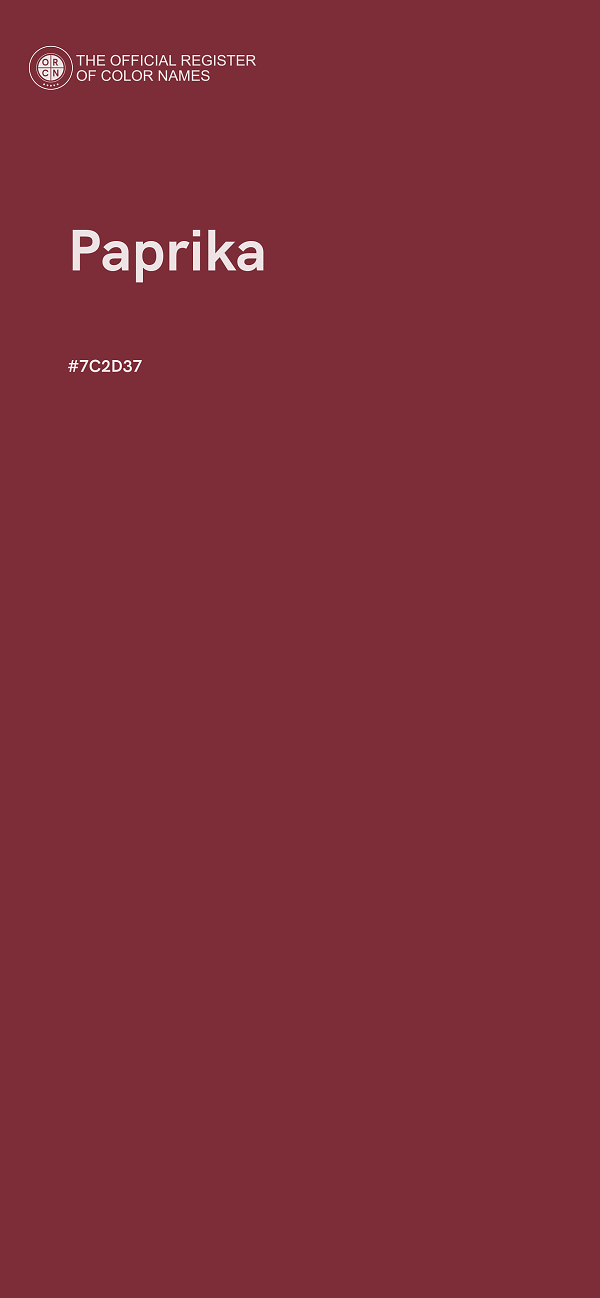 #7C2D37 - Paprika color image