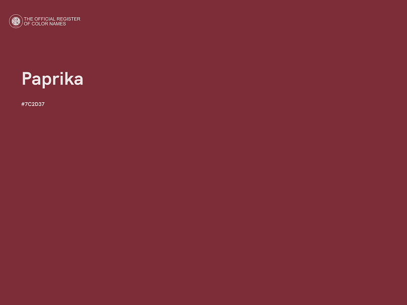 #7C2D37 - Paprika color image