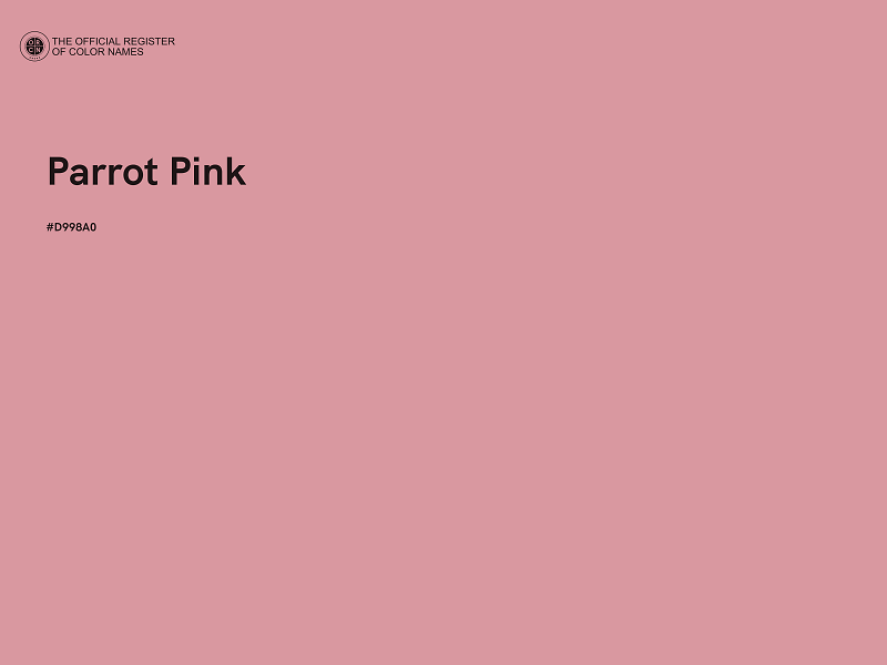 #D998A0 - Parrot Pink color image
