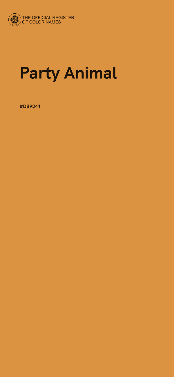 #DB9241 - Party Animal color image
