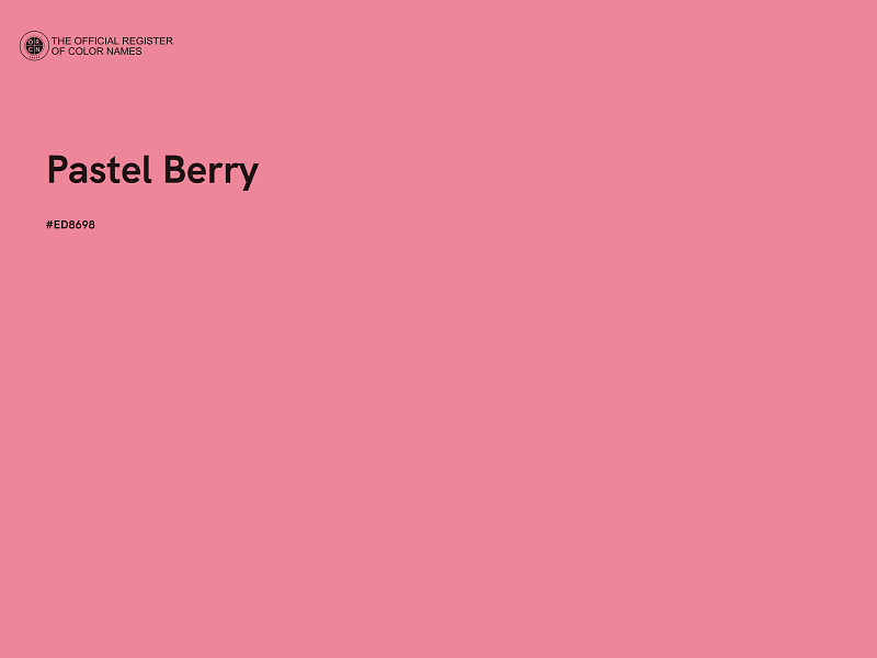 #ED8698 - Pastel Berry color image