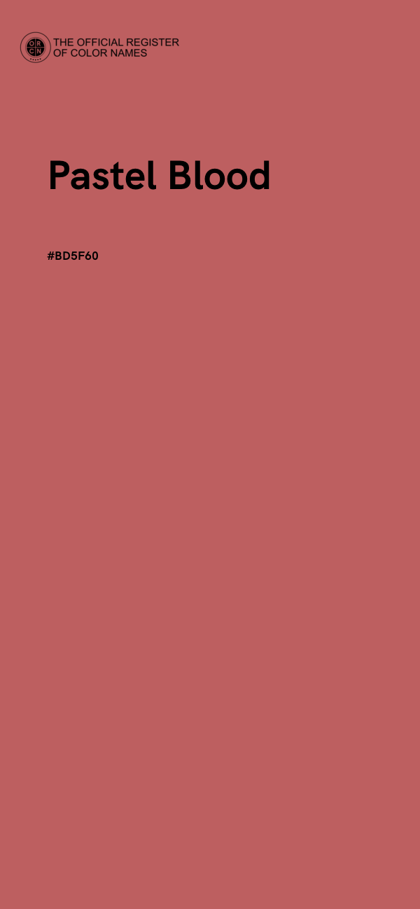 #BD5F60 - Pastel Blood color image