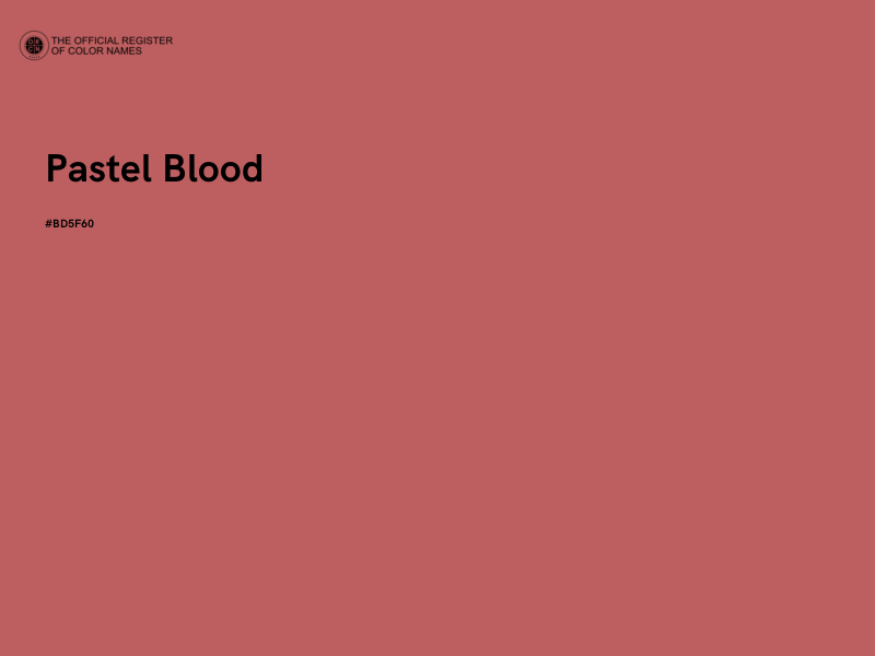 #BD5F60 - Pastel Blood color image