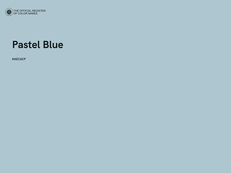 #AEC6CF - Pastel Blue color image