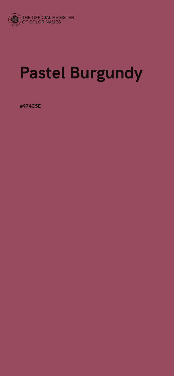 #974C5E - Pastel Burgundy color image