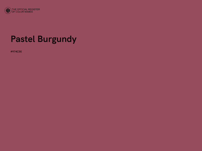 #974C5E - Pastel Burgundy color image