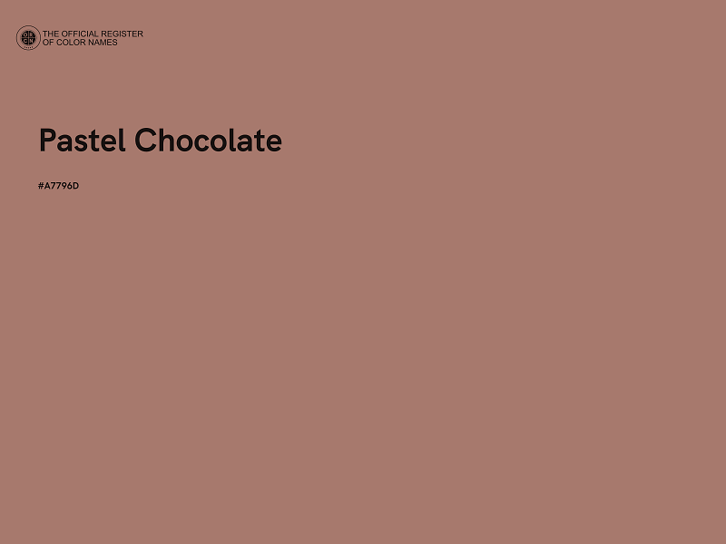 #A7796D - Pastel Chocolate color image