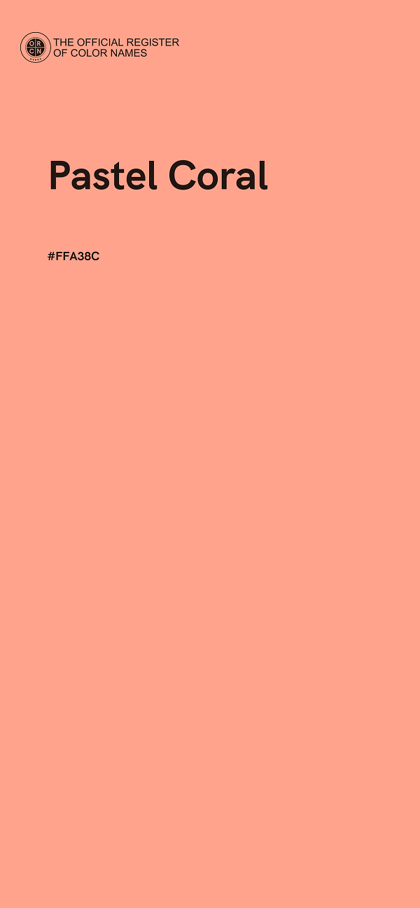#FFA38C - Pastel Coral color image