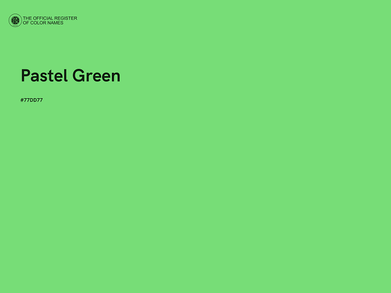 #77DD77 - Pastel Green color image