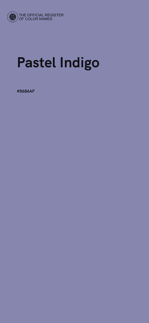 #8686AF - Pastel Indigo color image