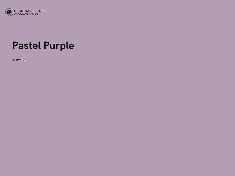 #B39EB5 - Pastel Purple color image
