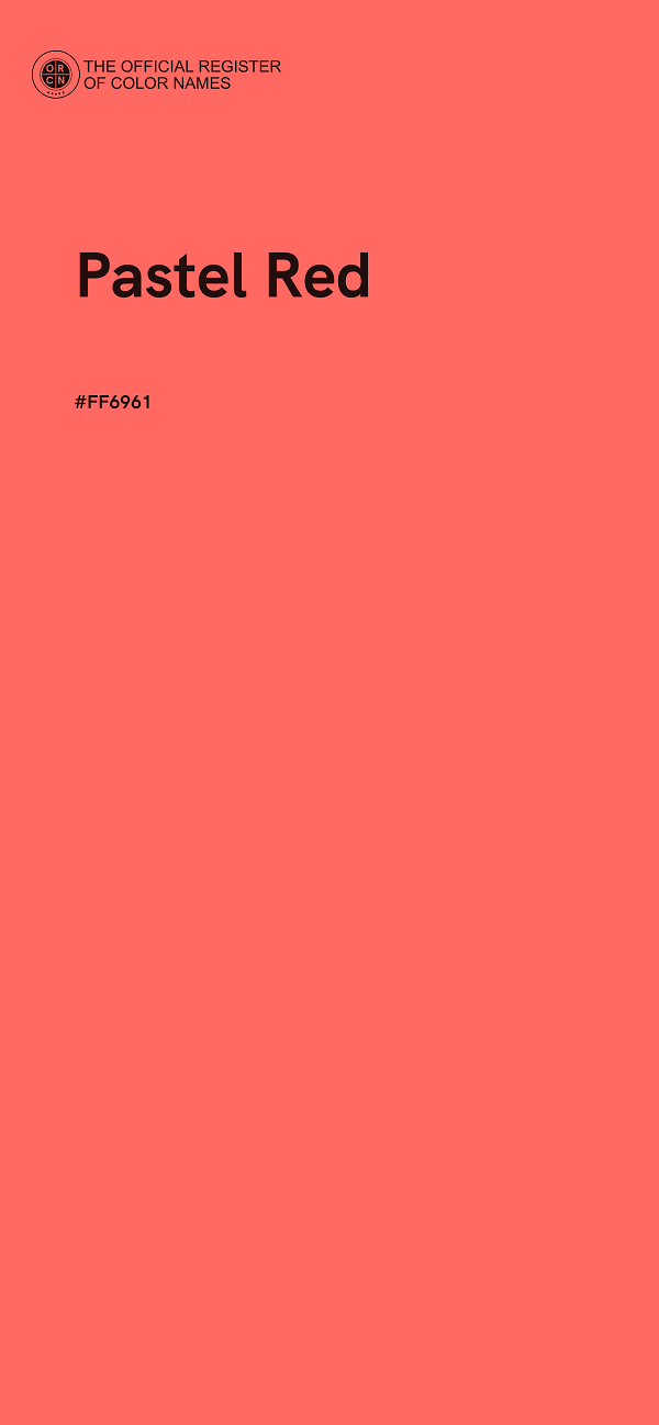 #FF6961 - Pastel Red color image
