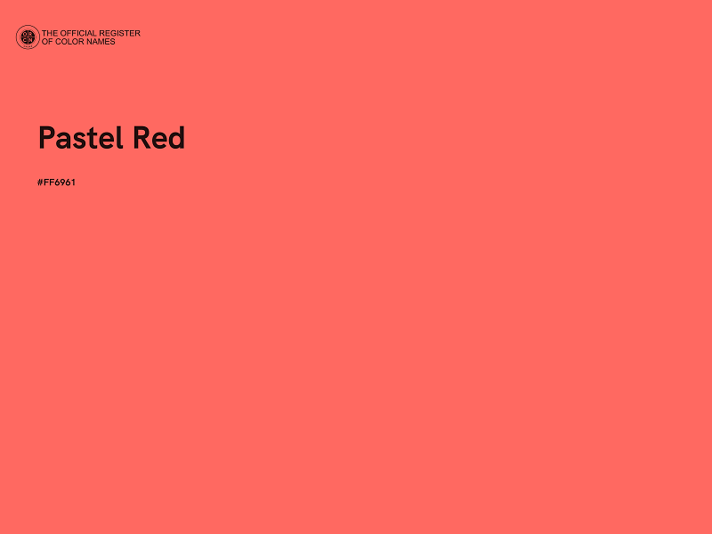 #FF6961 - Pastel Red color image