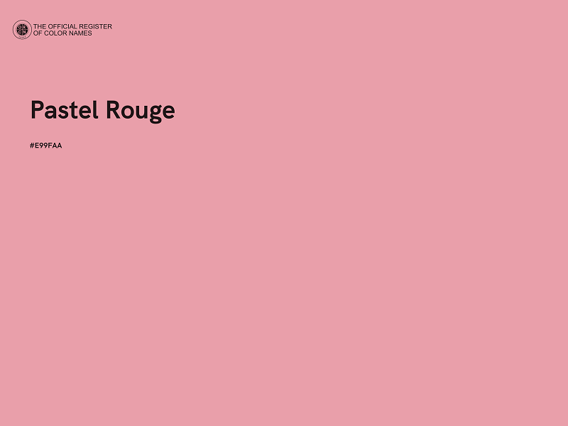 #E99FAA - Pastel Rouge color image