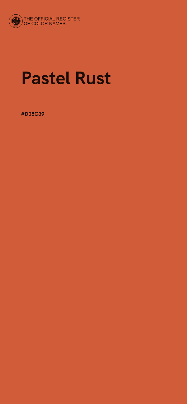 #D05C39 - Pastel Rust color image