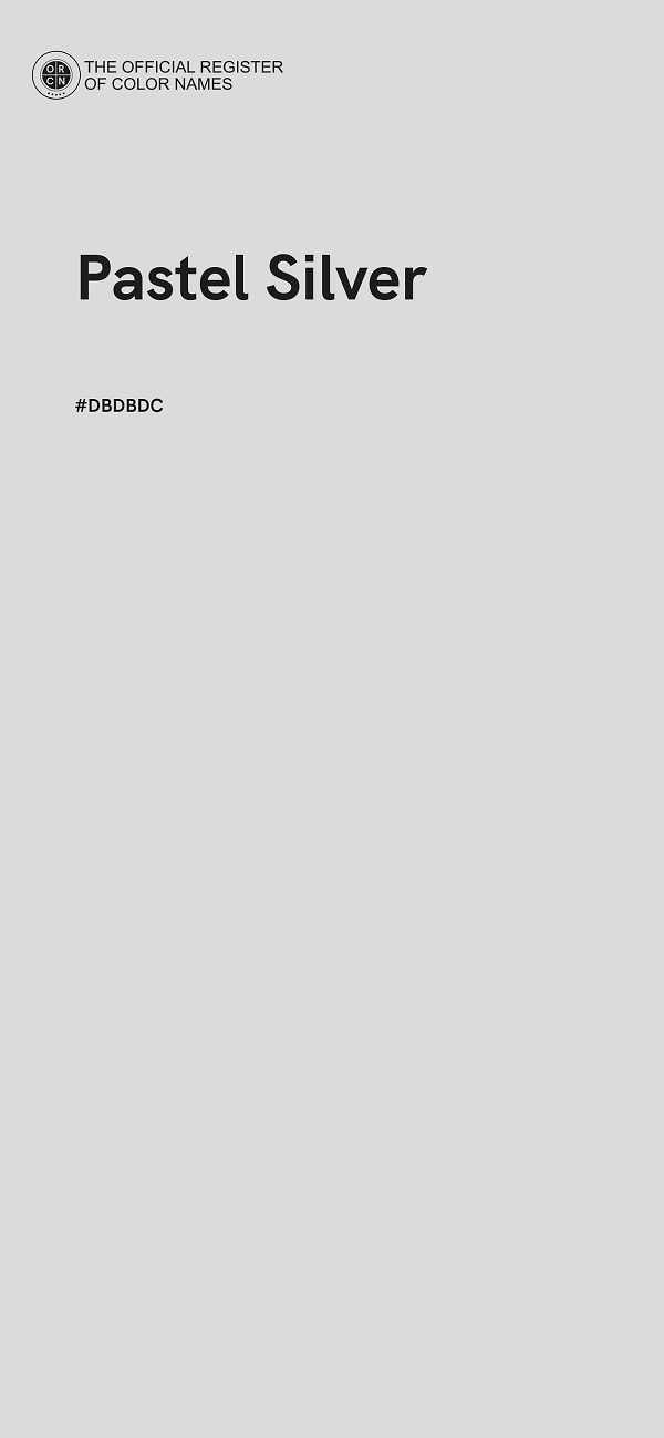 #DBDBDC - Pastel Silver color image