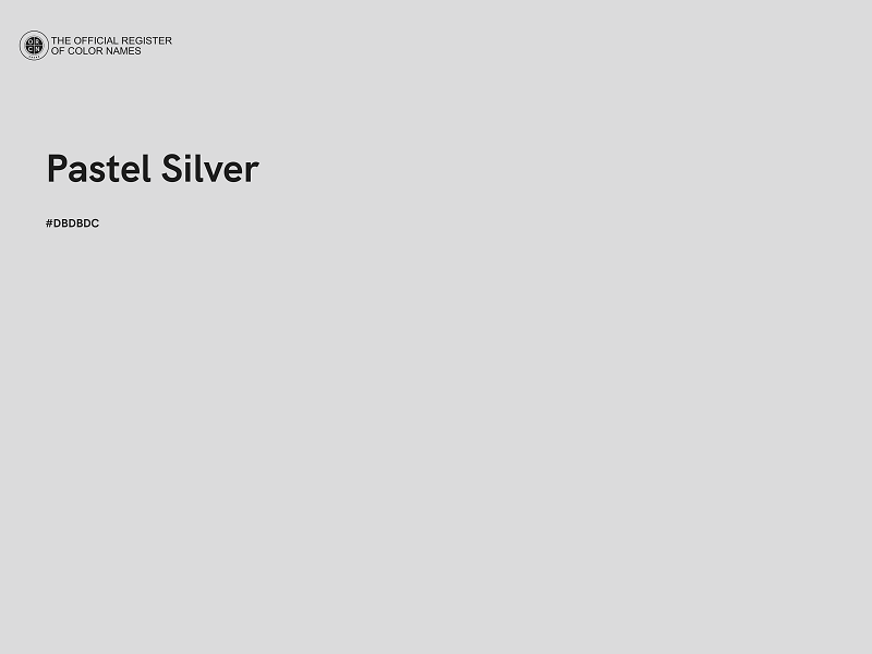 #DBDBDC - Pastel Silver color image