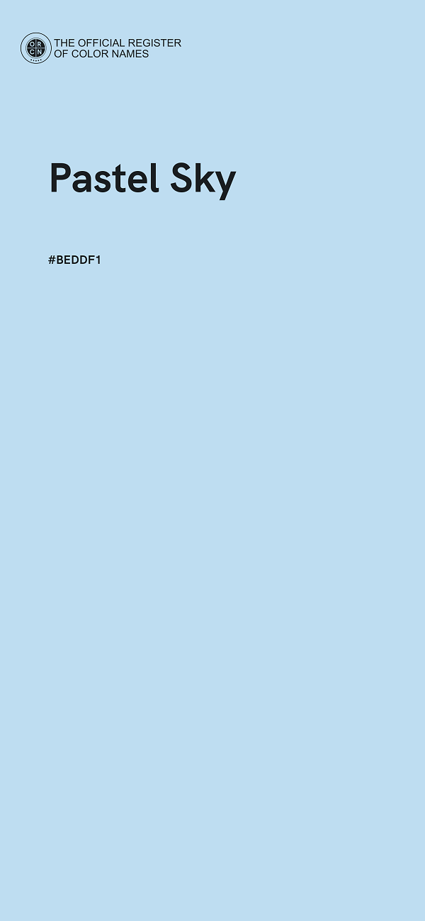 #BEDDF1 - Pastel Sky color image