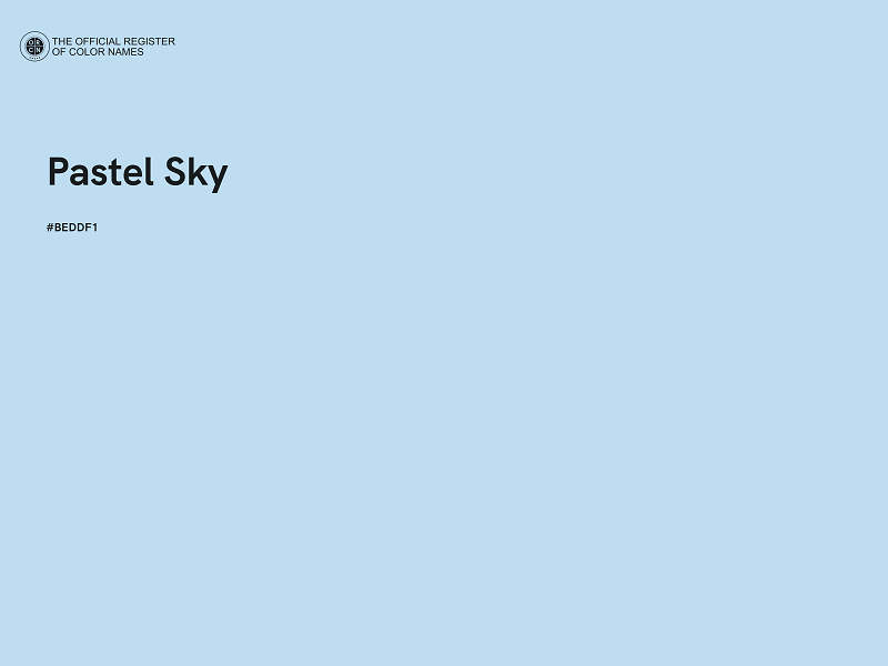 #BEDDF1 - Pastel Sky color image