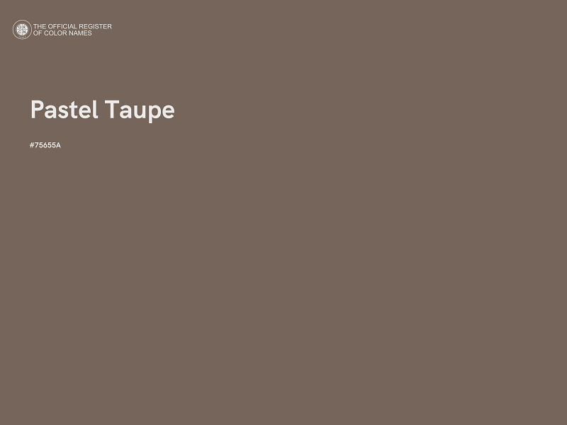 #75655A - Pastel Taupe color image