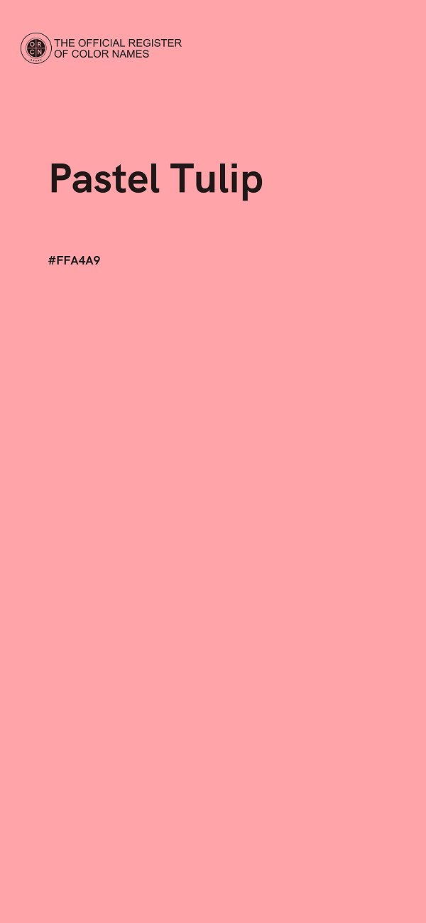 #FFA4A9 - Pastel Tulip color image