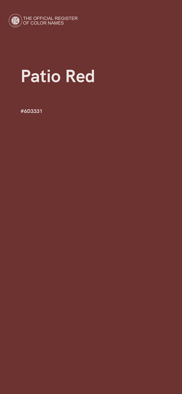 #6D3331 - Patio Red color image