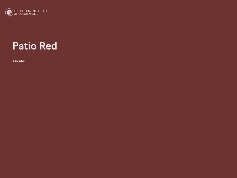#6D3331 - Patio Red color image