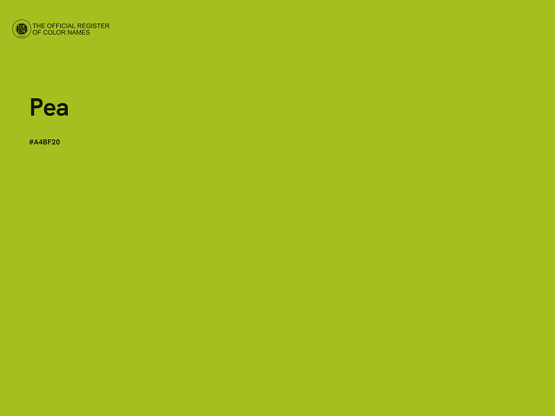 #A4BF20 - Pea color image