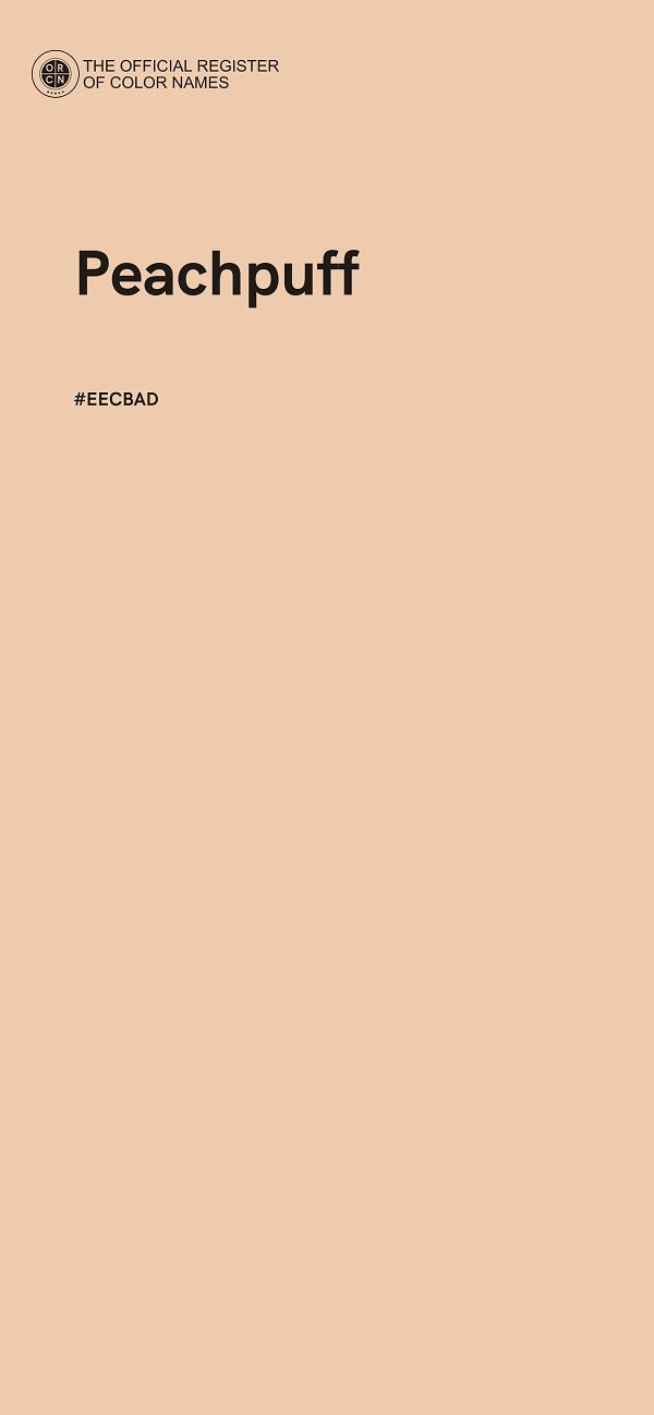 #EECBAD - Peachpuff color image