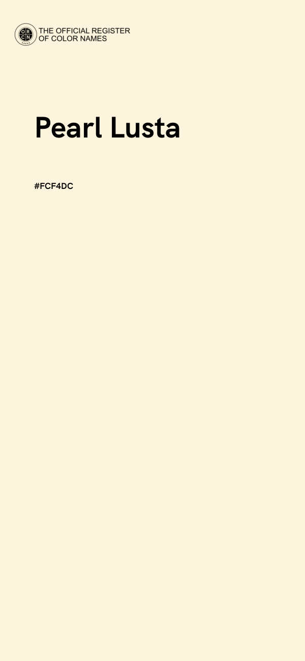 #FCF4DC - Pearl Lusta color image