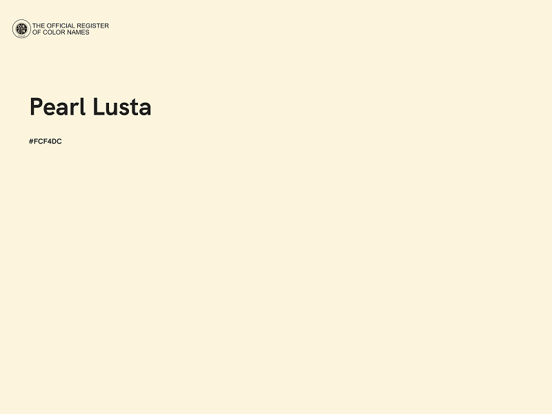 #FCF4DC - Pearl Lusta color image