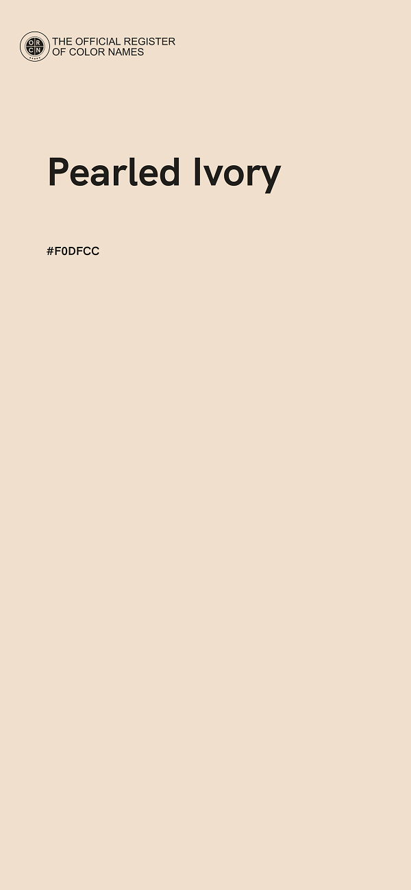 #F0DFCC - Pearled Ivory color image