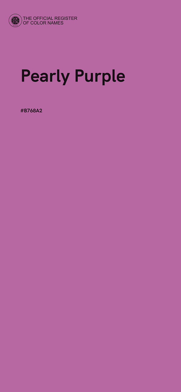 #B768A2 - Pearly Purple color image