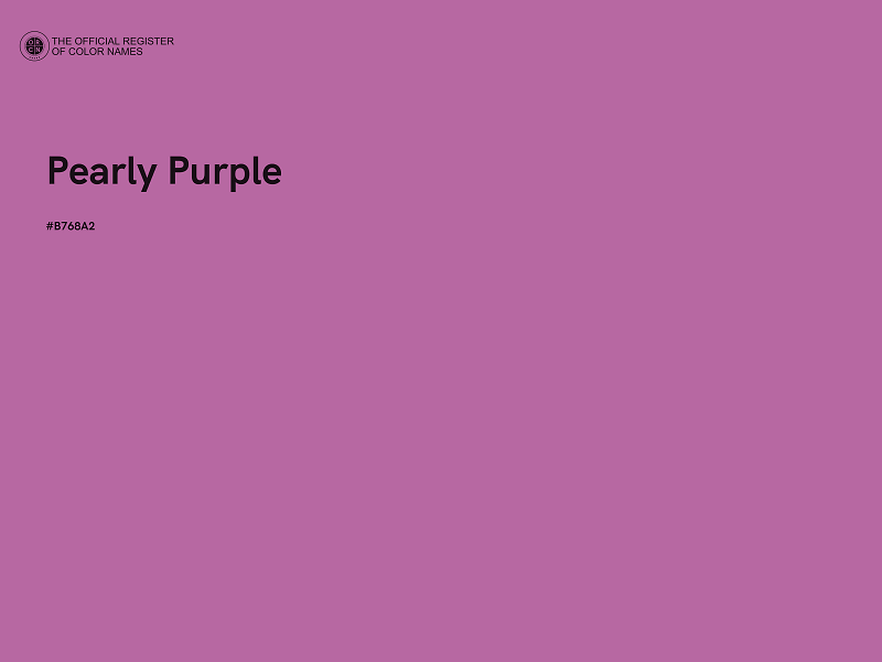 #B768A2 - Pearly Purple color image