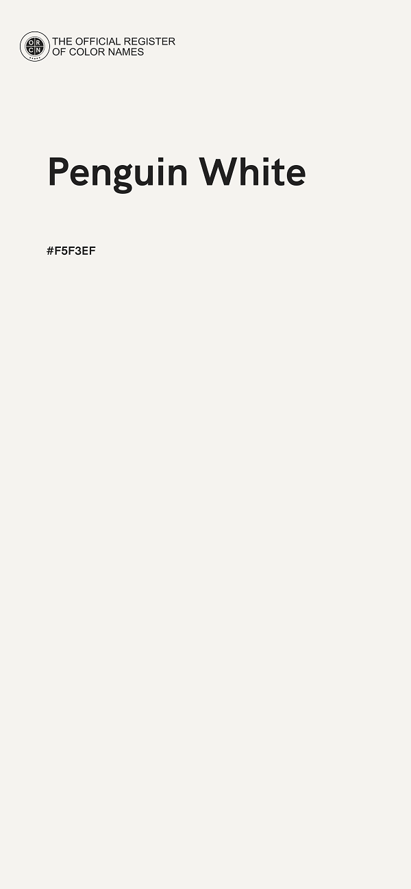 #F5F3EF - Penguin White color image