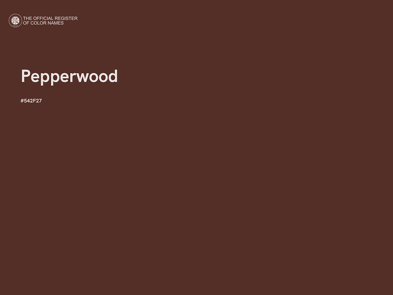 #542F27 - Pepperwood color image